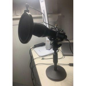 USB/XLR Podcast Dynamic Microphone, Studio Mic Kit with Volume Control